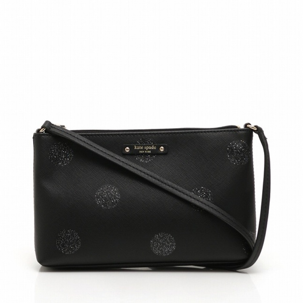 Kate Spade Black and Silver Polka Dot Crossbody Bag